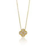 Reversible Golden Clover Necklace